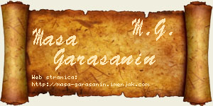 Maša Garašanin vizit kartica